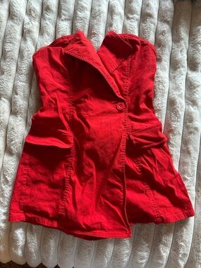 Maeve Vibrant Red Sleeveless skirt-dress